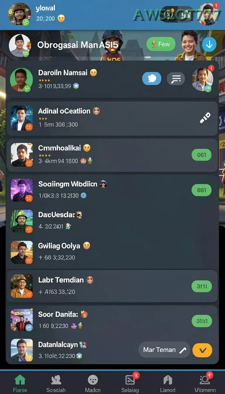 Cuplikan layar 6R6R — menu navigasi